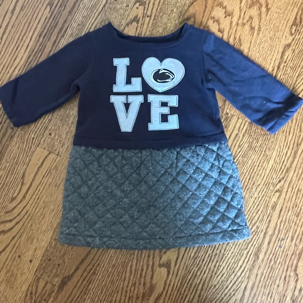 Navy and Gray Kids Casual Dress